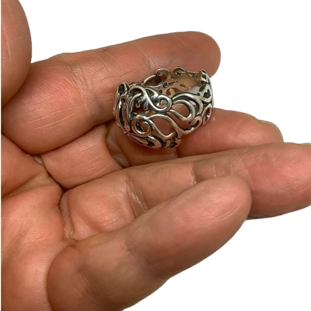 - Carolyn Pollack sterling silver filigree dome ring - Picture 7 of 7
